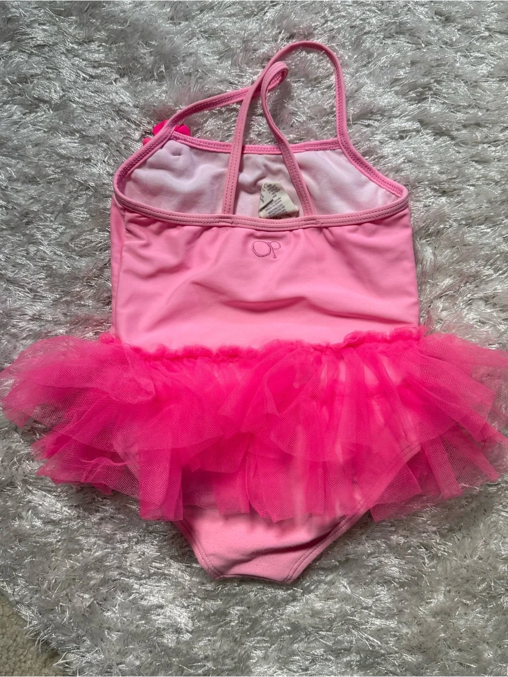 Baby Tulle Tutu Ruffle w Rosette Ballerina Swimsuit 24 months Ocean Pacific OP
